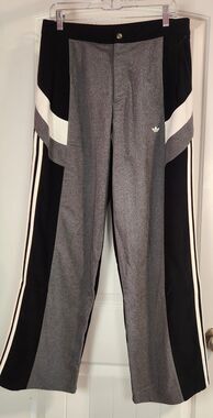 Adidas Originals NWT Women's Colorblock Track Pants Gray Black White Size 8